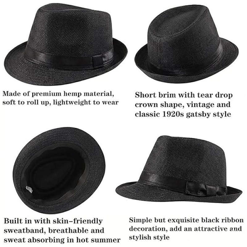 Fashion Black Trilby Hat