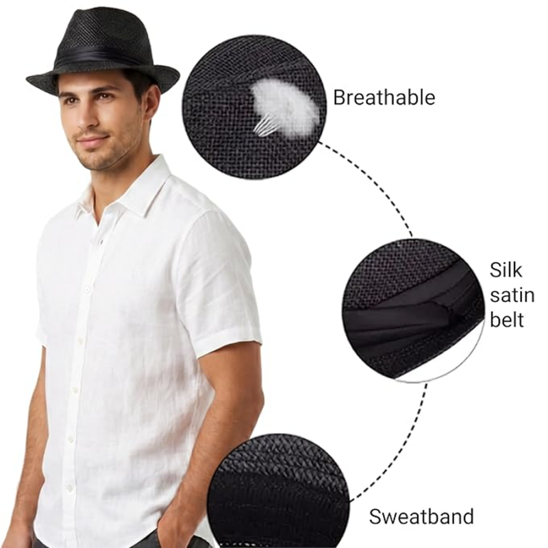Fashion Black Trilby Hat